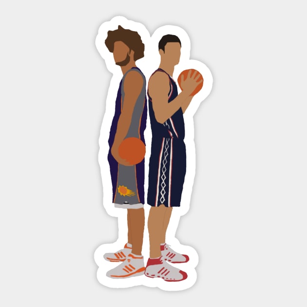 Brook and Robin Lopez Sticker by xRatTrapTeesx